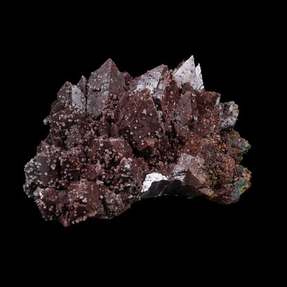 Rare Marshy Sharp Terminated Red-Brown Hematite Apophyllite Cluster – Natural Indian Zeolite Mineral Specimen # B 7231