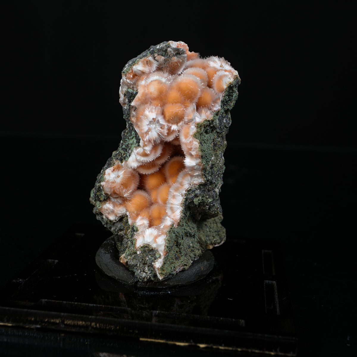 Orange Thomsonite with Mesolite Natural Mineral Specimen from Madhya Pradesh # B 7232