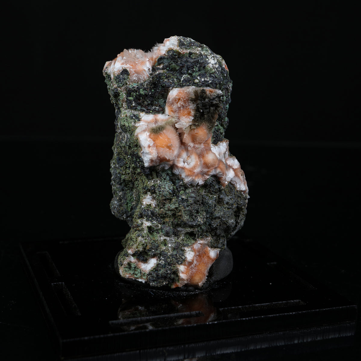 Orange Thomsonite with Mesolite Natural Mineral Specimen from Madhya Pradesh # B 7232