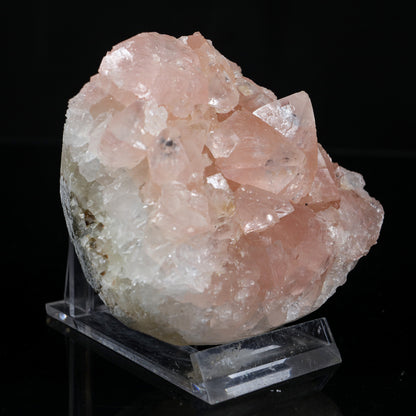 Ultra-Rare Pink Apophyllite Cluster with Sharp Terminations – First Find Lustrous Indian Mineral Specimen from Madhya Pradesh # B 7233