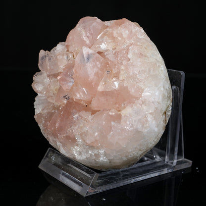 Ultra-Rare Pink Apophyllite Cluster with Sharp Terminations – First Find Lustrous Indian Mineral Specimen from Madhya Pradesh # B 7233