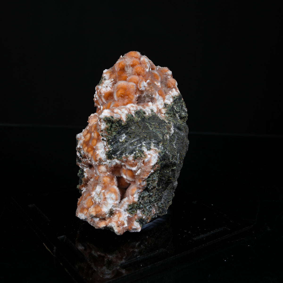 Orange Thomsonite with Mesolite Natural Mineral Specimen from Madhya Pradesh # B 7234