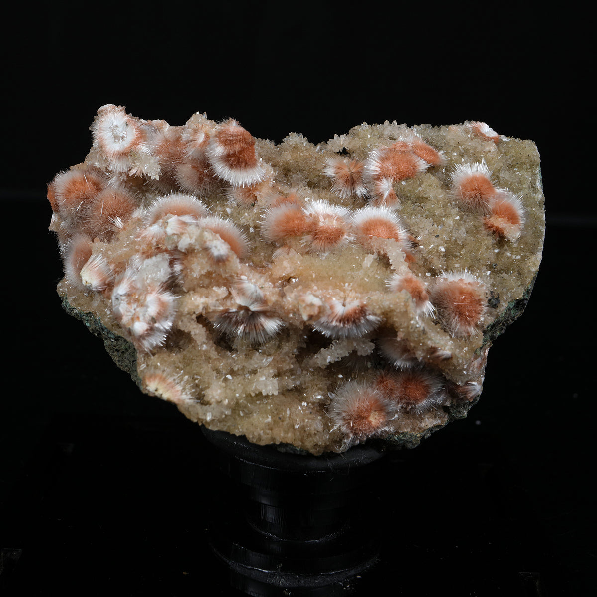 Orange Thomsonite with Mesolite Natural Mineral Specimen from Madhya Pradesh # B 7236