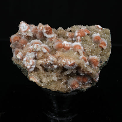 Orange Thomsonite with Mesolite Natural Mineral Specimen from Madhya Pradesh # B 7236