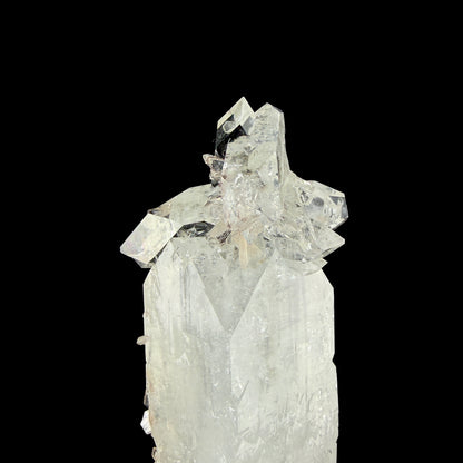 Icy Clear Apophyllite Cluster with Stilbite – Zeolite Mineral from Jalgaon,India # DKT145