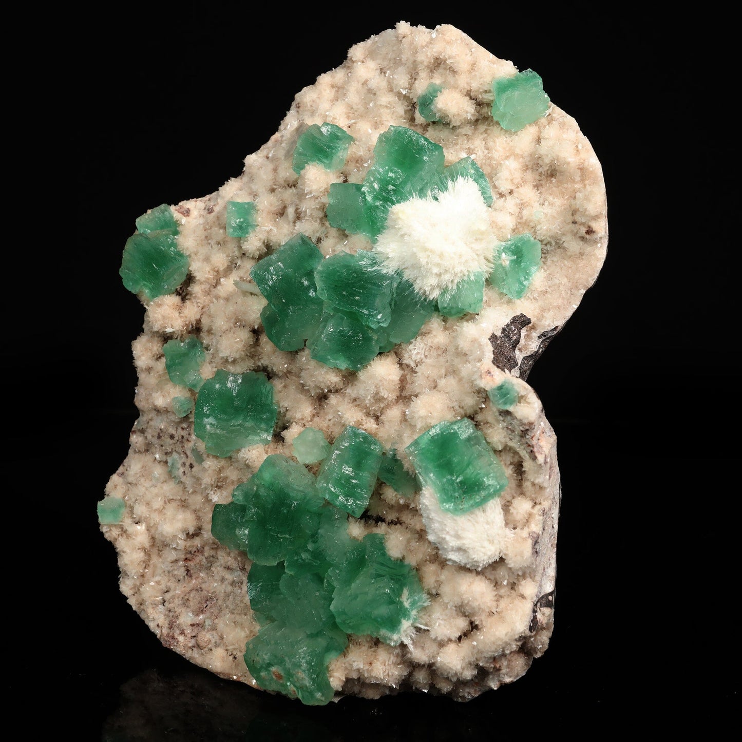 Apophyllite green with Mordenite Free Standing Natural Mineral Specimen # B 6789 Apophyllite Superb Minerals 