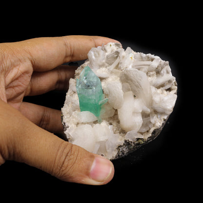 Apophyllite green with Stilbite Natural Mineral Specimen # B 6853