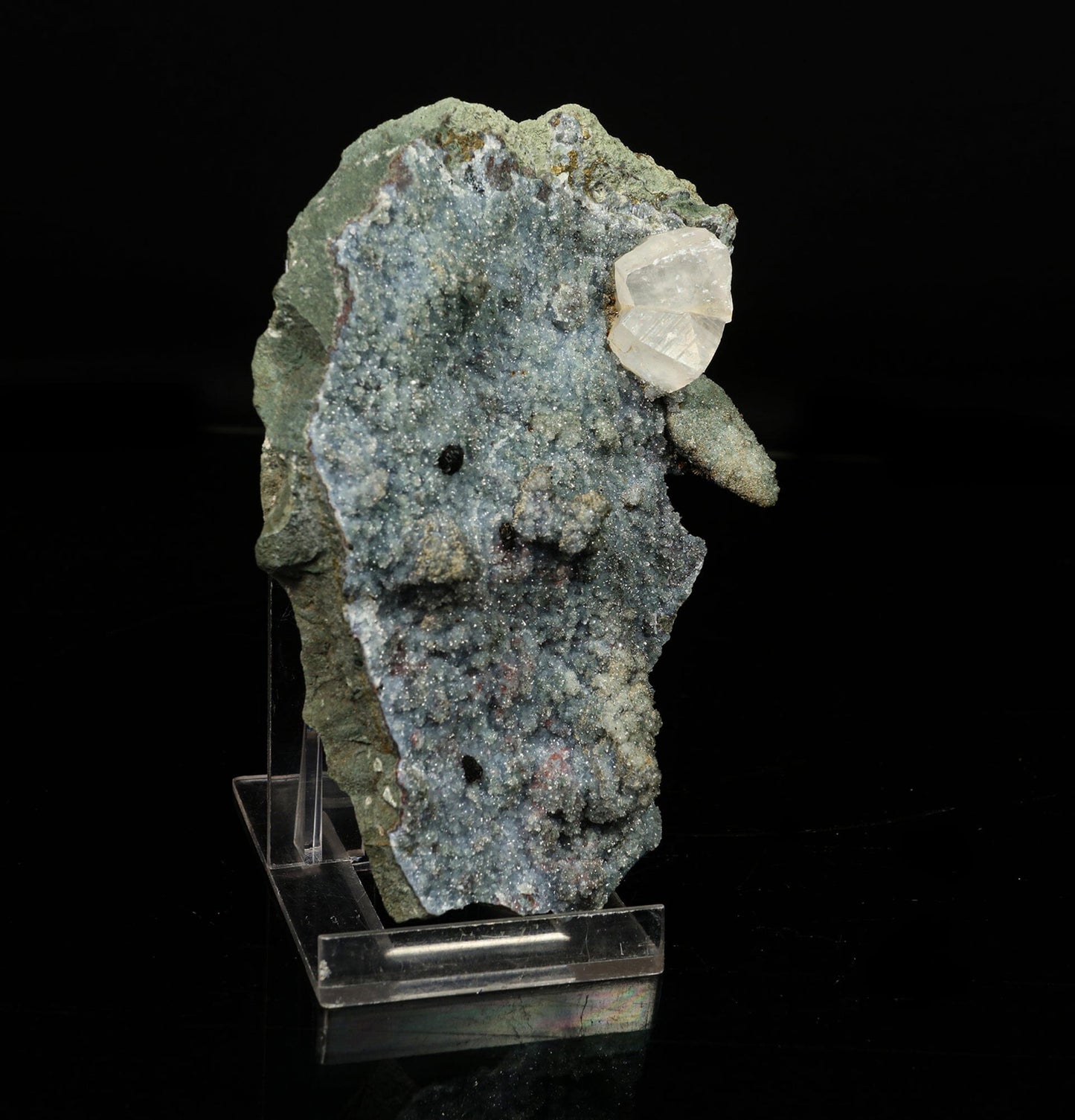 Babingtonite with Apophyllite & Chalcedony Natural Mineral Specimen # B 6782 Babingtonite Superb Minerals 