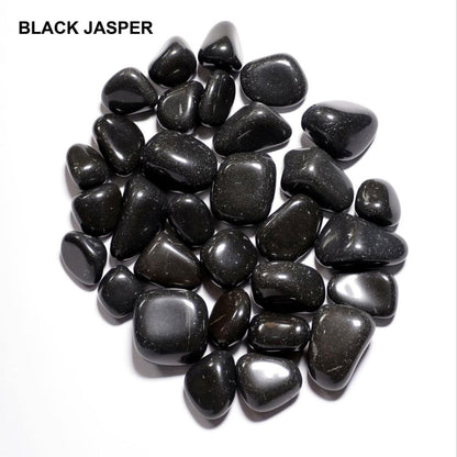 Black Jasper Tumbled Stones – 1 lb Bulk Bag | Polished Natural Black Stones Tumble Superb Minerals 