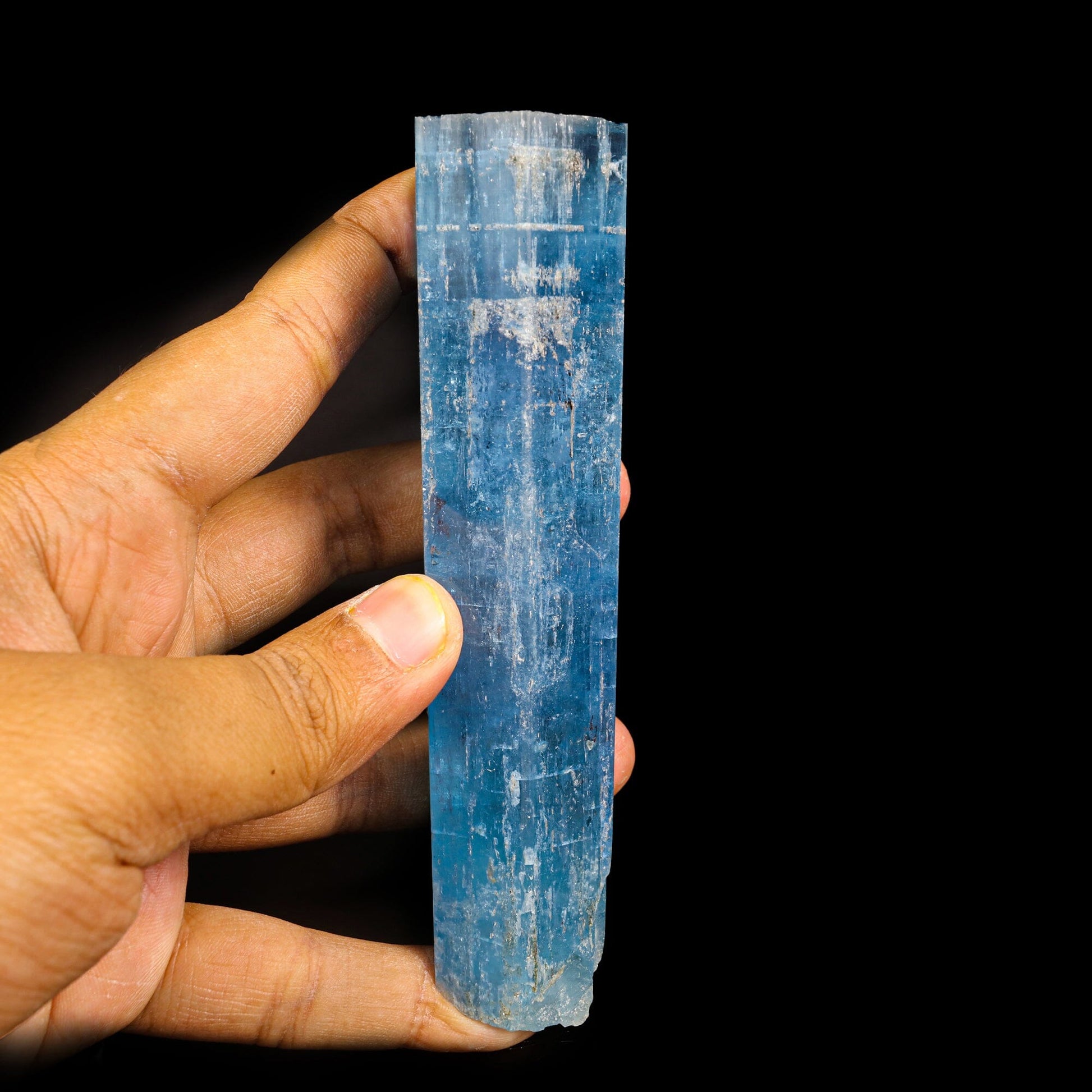 Blue Beryl var. Aquamarine Natural Mineral Specimen # B 6824 Apohyllite Superb Minerals 