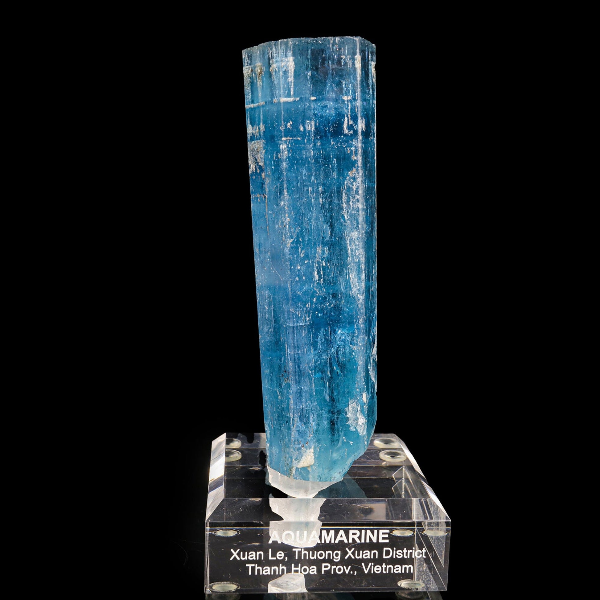 Blue Beryl var. Aquamarine Natural Mineral Specimen # B 6824 Apohyllite Superb Minerals 