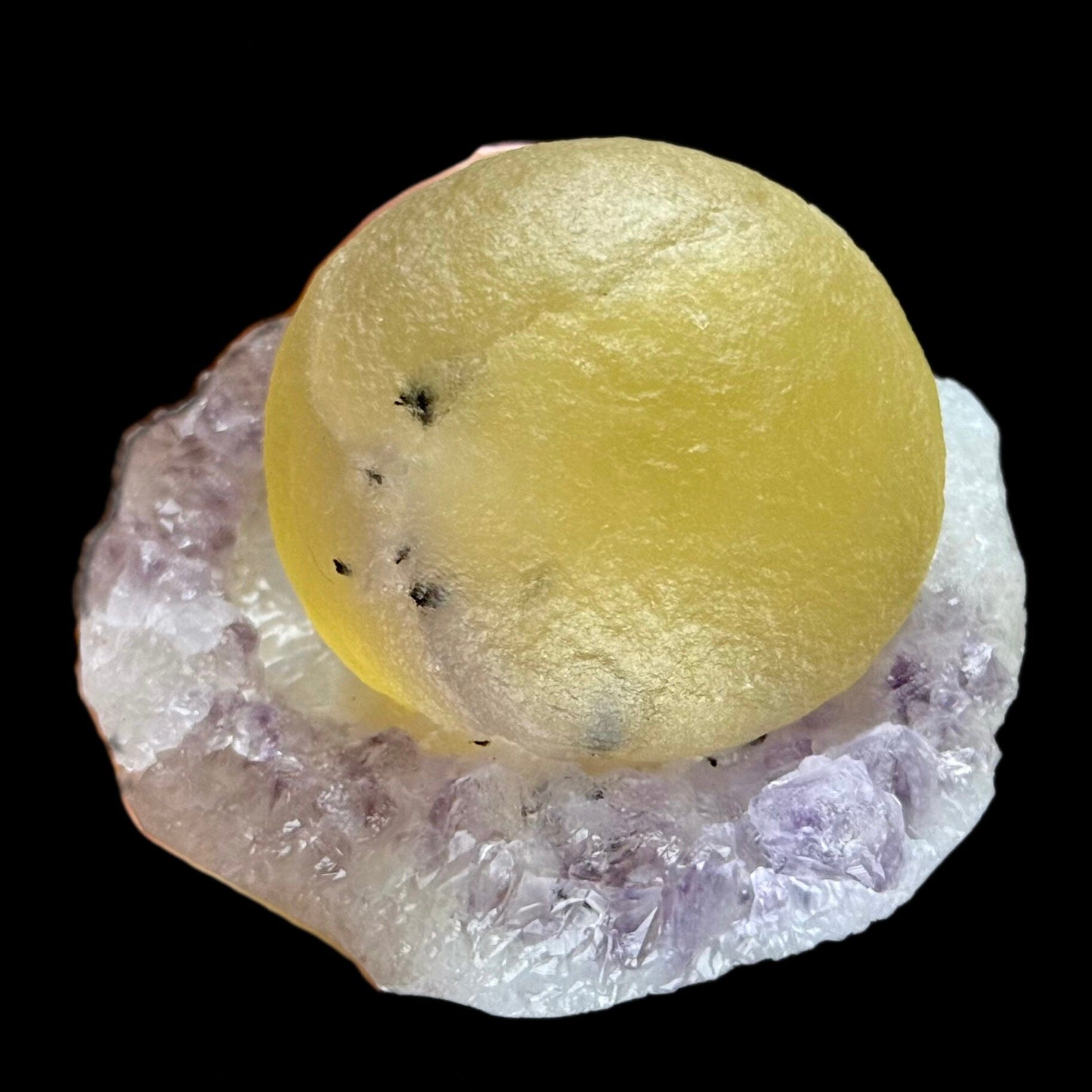 Botryoidal Fluorite on Amethyst | SELF STANDING | High Quality Mineral | Indian Minerals | Superb Minerals | Collectors Piece Fluorite Superb Minerals 