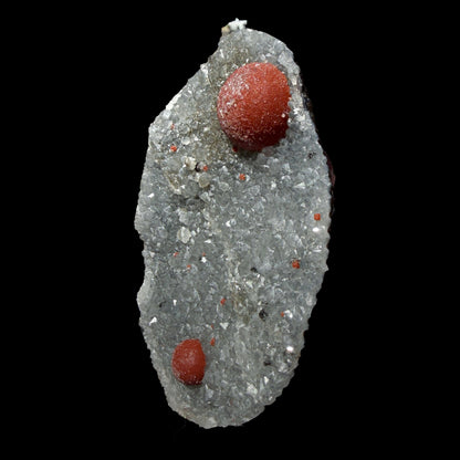 Botryoidal Red Fluorite on Quartz Plate – Indian Mineral Specimen from Nashik # B DKT133 Fluorite Superb Minerals 