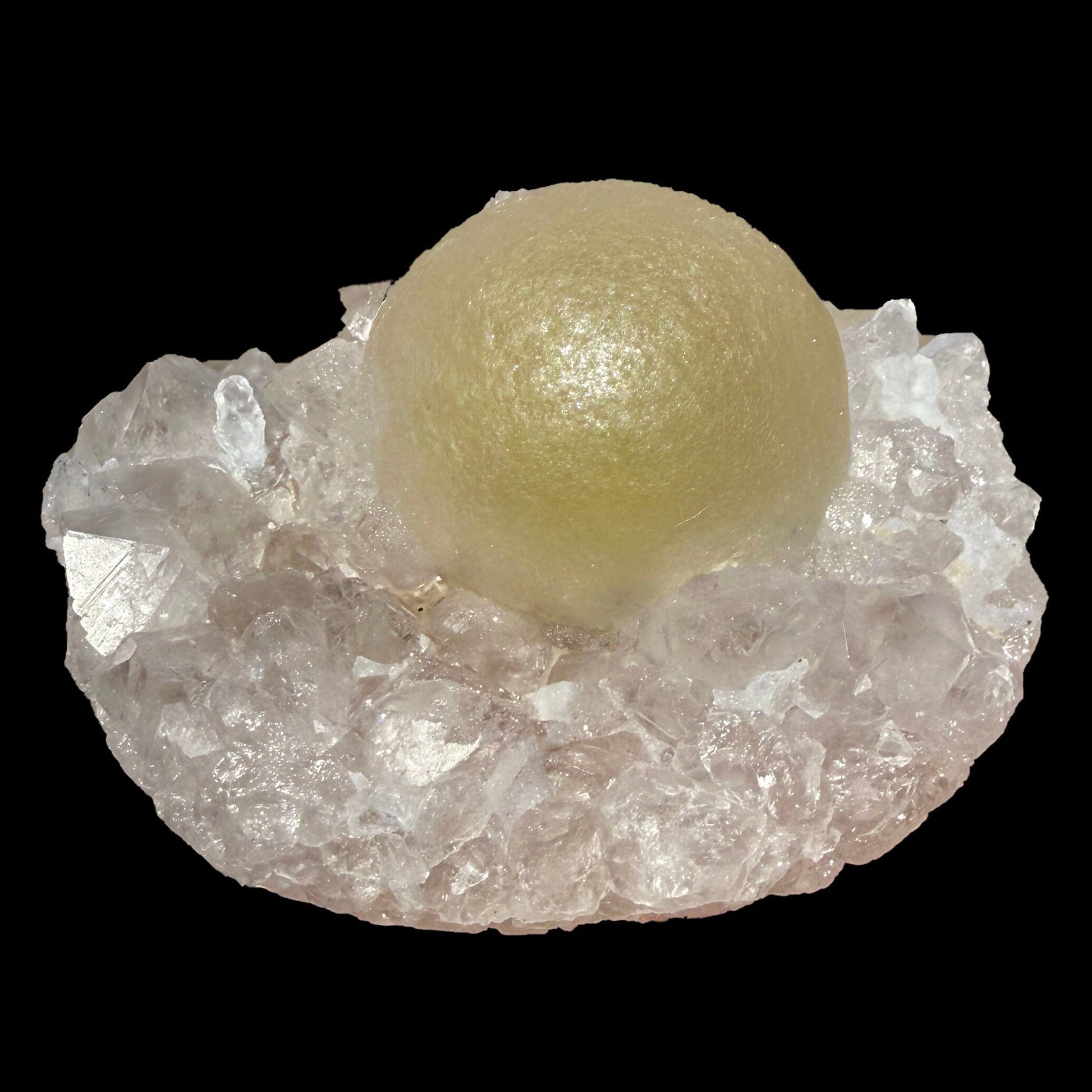 Botryoidal Yellow Fluorite on Amethyst Quartz Cluster – Natural Mineral Specimen from Madhya Pradesh # DKT102 Fluorite Superb Minerals 