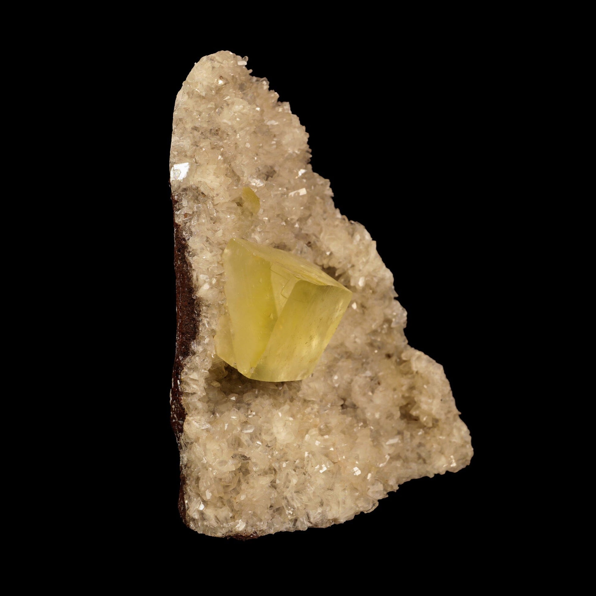 Calcite Cube with Heulandite free standing Natural Mineral Specimen