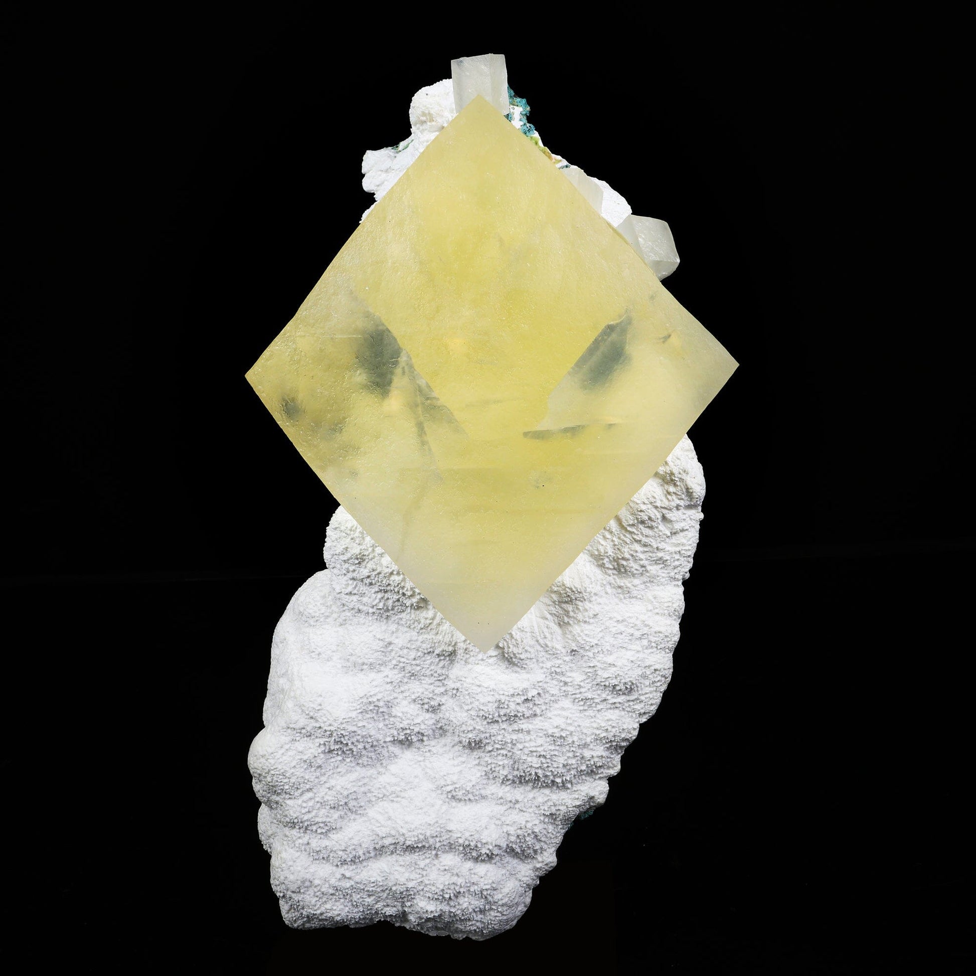 Calcite on Mordenite Matrix – Unique Diamond-Shaped Yellow Mineral Specimen from Sambhaji Nagar # B 7186 Calcite Superb Minerals 