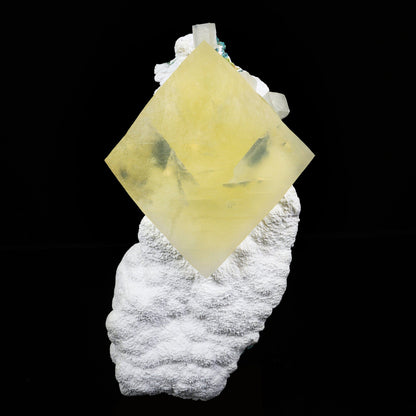 Calcite on Mordenite Matrix – Unique Diamond-Shaped Yellow Mineral Specimen from Sambhaji Nagar # B 7186 Calcite Superb Minerals 