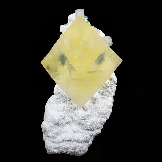 Calcite on Mordenite Matrix – Unique Diamond-Shaped Yellow Mineral Specimen from Sambhaji Nagar # B 7186 Calcite Superb Minerals 