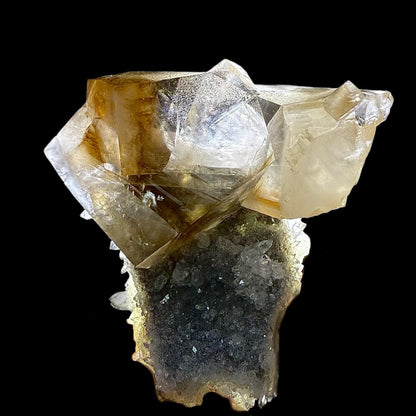 Calicite on Apophyllite & Chalcedony | Higj Quality Mineral | Indian Minerals | Superb Minerals | Fine Mineral | Collectors Piece Calcite Superb Minerals 