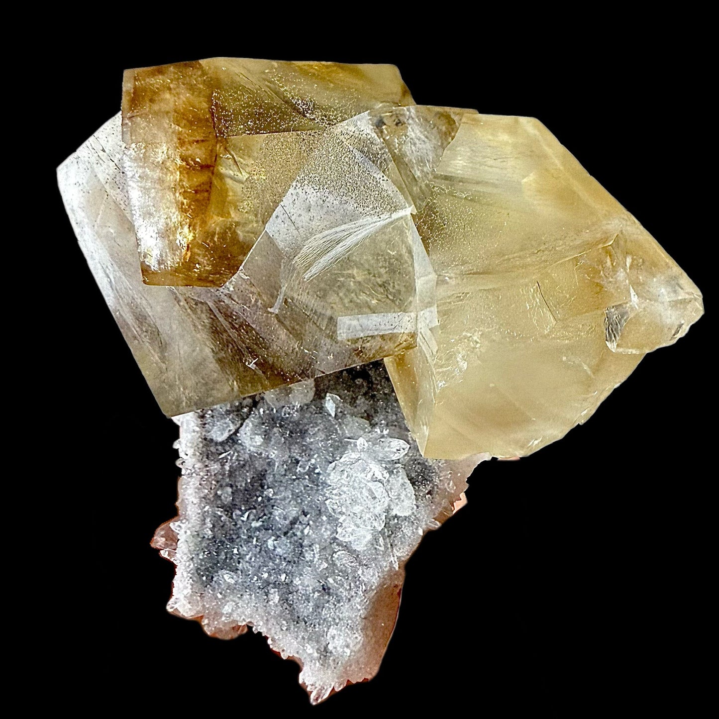 Calicite on Apophyllite & Chalcedony | Higj Quality Mineral | Indian Minerals | Superb Minerals | Fine Mineral | Collectors Piece Calcite Superb Minerals 