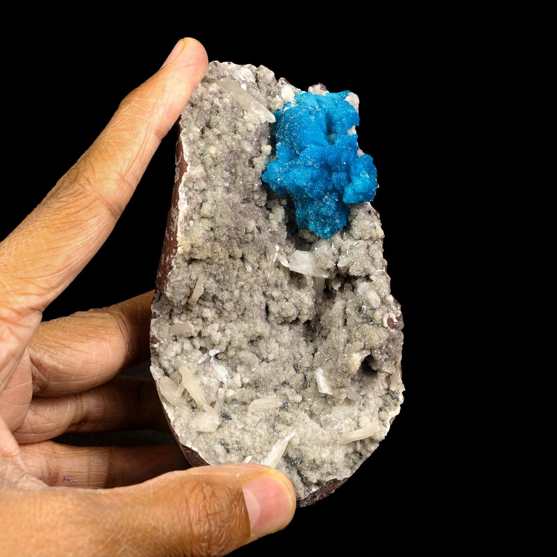 Cavansite on Heulandite (Rare Find) Natural Mineral Specimen # B 7070 Cavansite Superb Minerals 