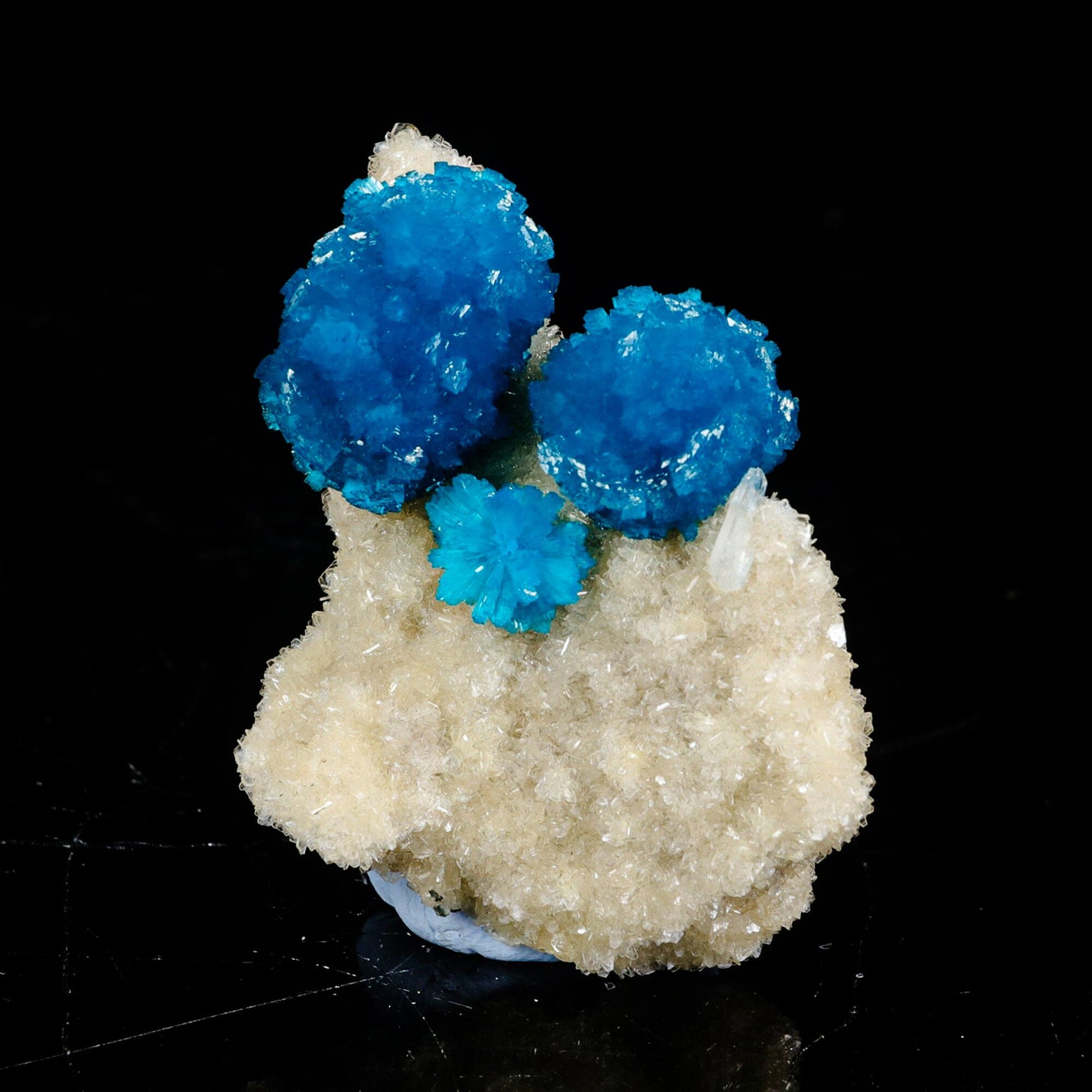 Cavansite on Heulandite (Rare Find) Natural Mineral Specimen # B 7099