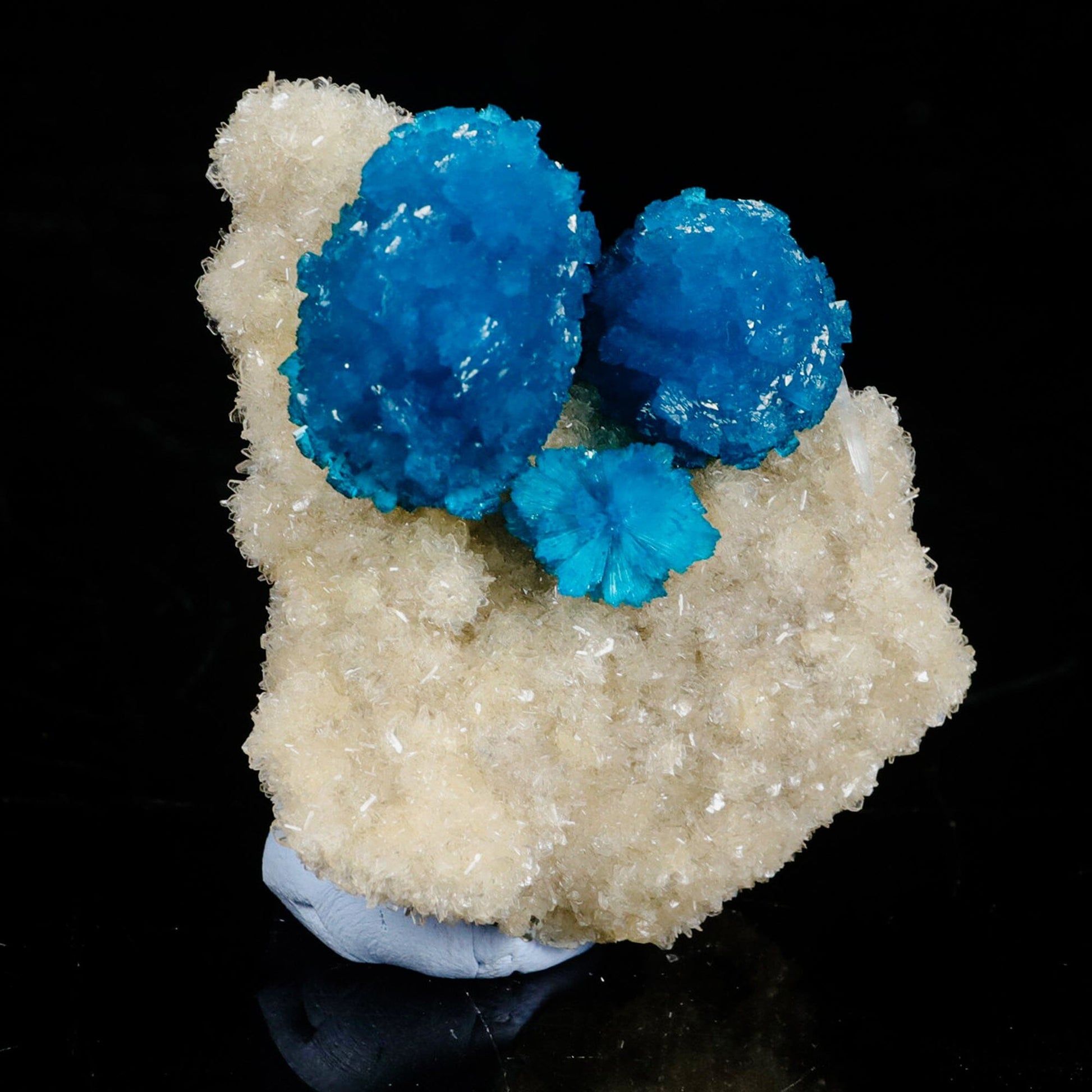 Cavansite on Heulandite (Rare Find) Natural Mineral Specimen # B 7099
