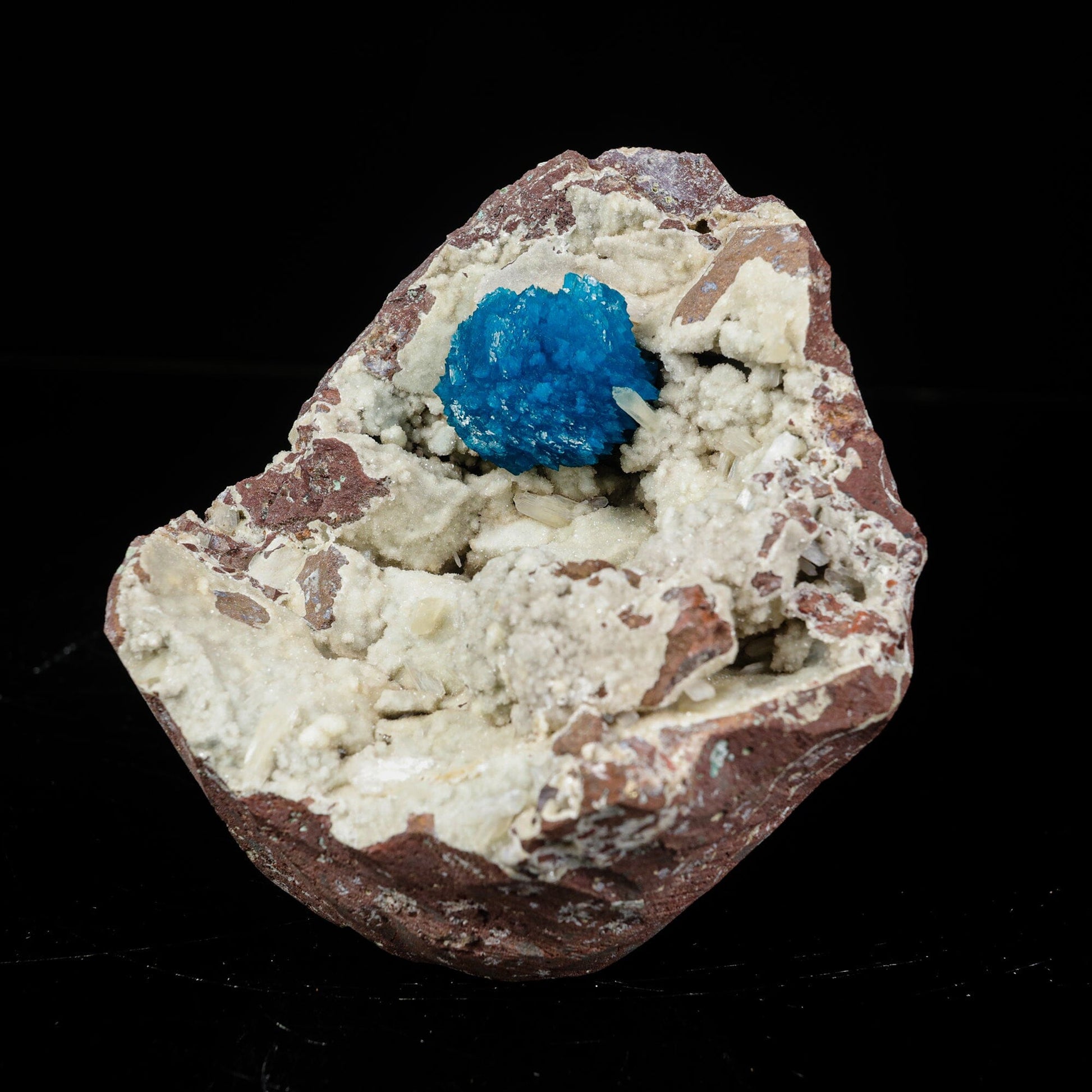 Cavansite on Heulandite (Rare Find) Natural Mineral Specimen # B 7101