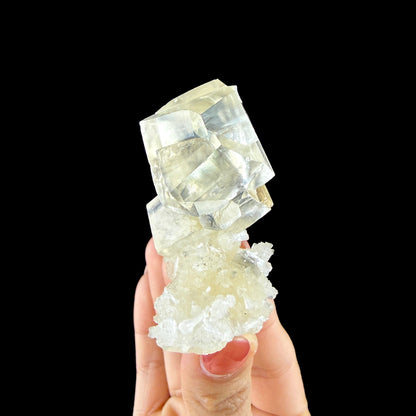 Clear Calcite Cluster on Chalcedony Matrix – Premium Zeolite Mineral from Jalgaon # DKT91 Calcite Superb Minerals 