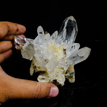 Clear Quartz Cluster – High-Vibration Crystal Points Mineral Specimen