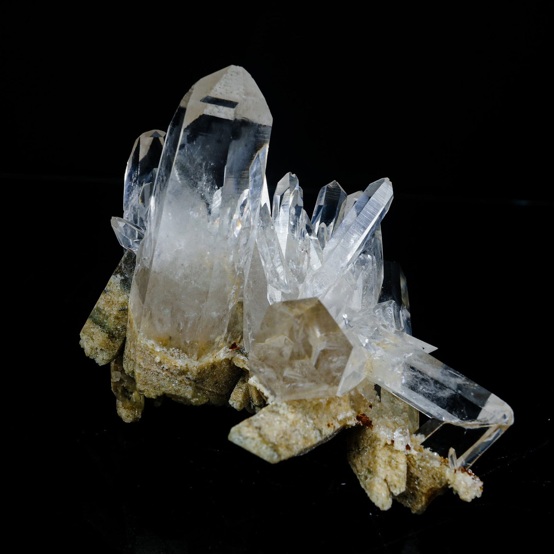 Clear Quartz Cluster – High-Vibration Crystal Points Mineral Specimen