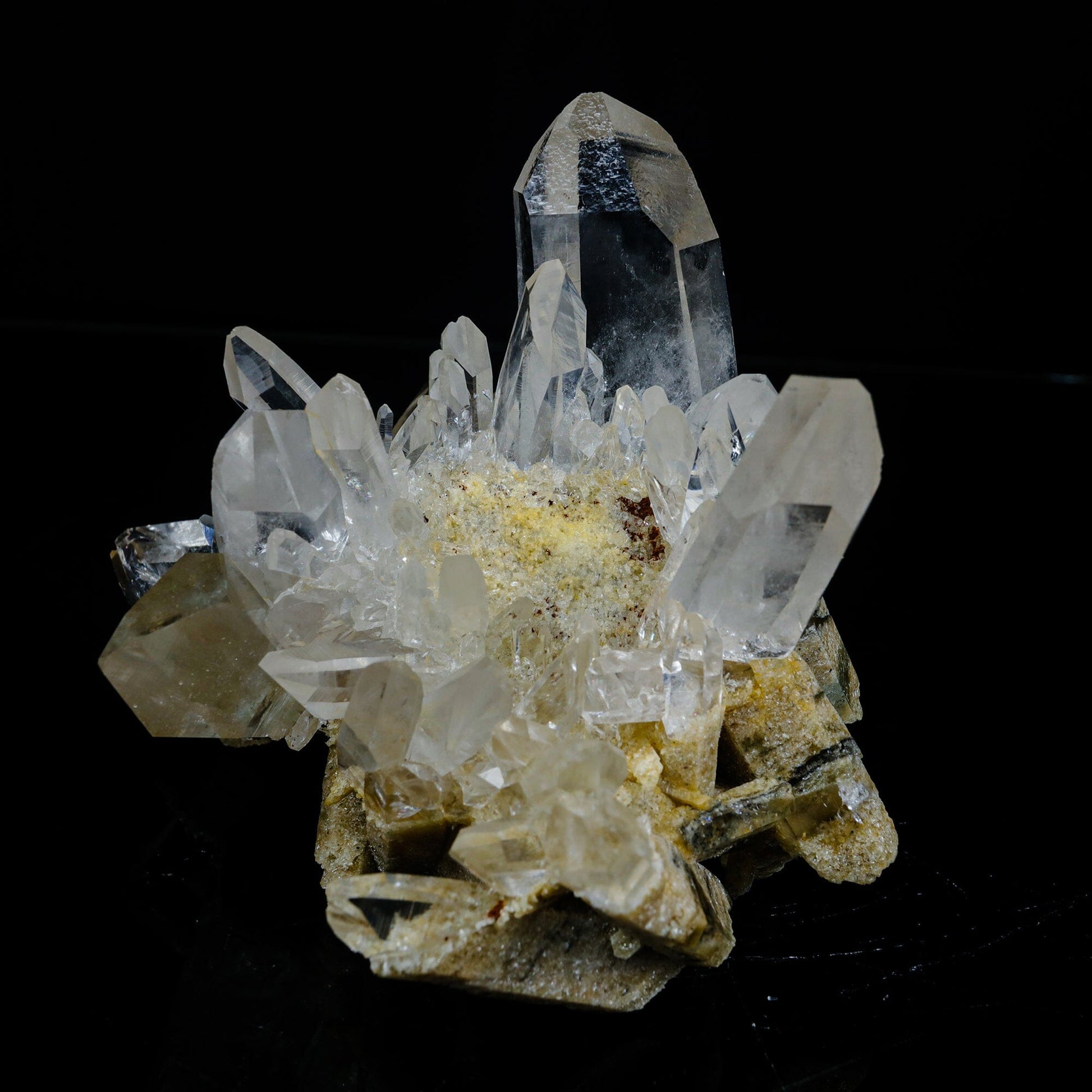 Clear Quartz Cluster – High-Vibration Crystal Points Mineral Specimen