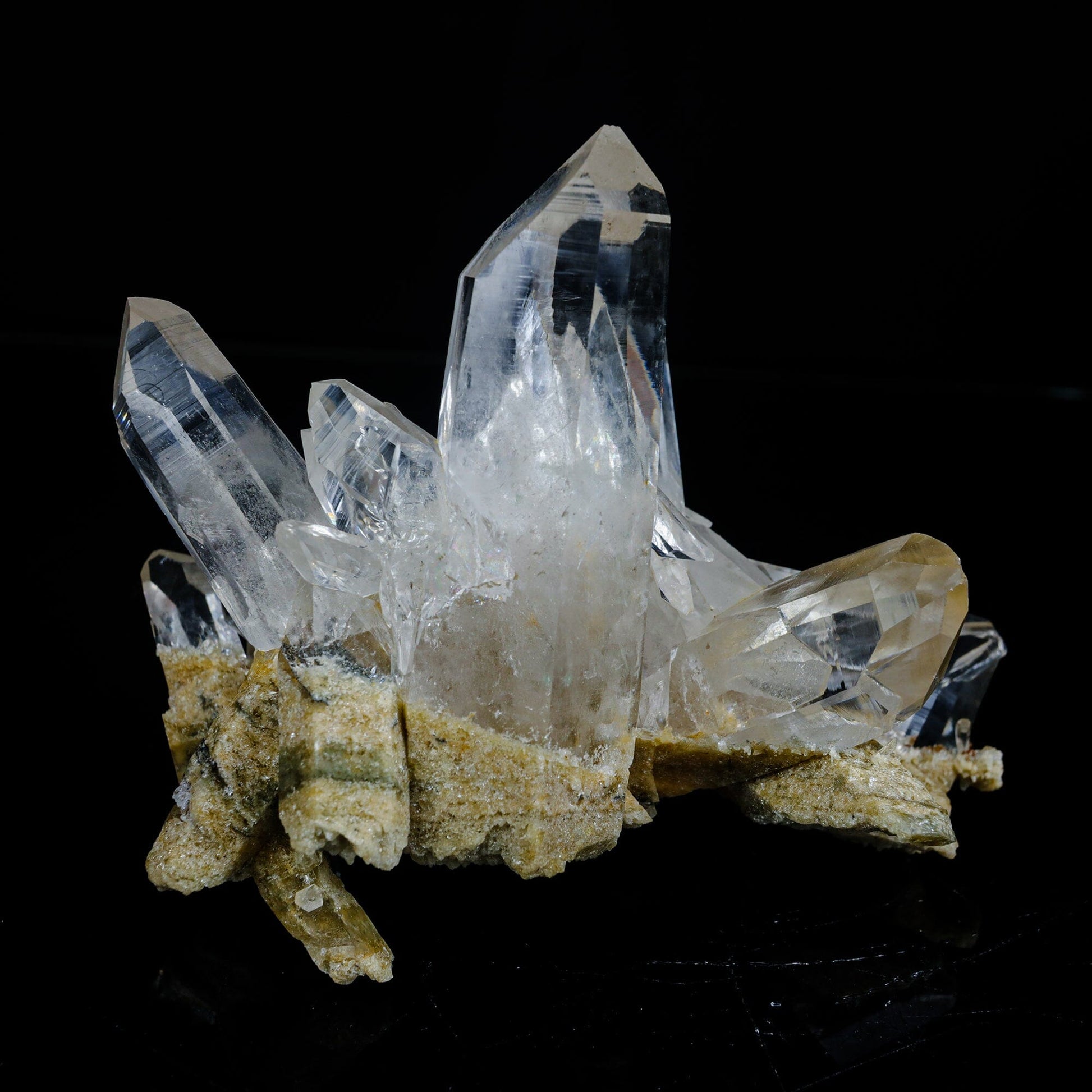 Clear Quartz Cluster – High-Vibration Crystal Points Mineral Specimen
