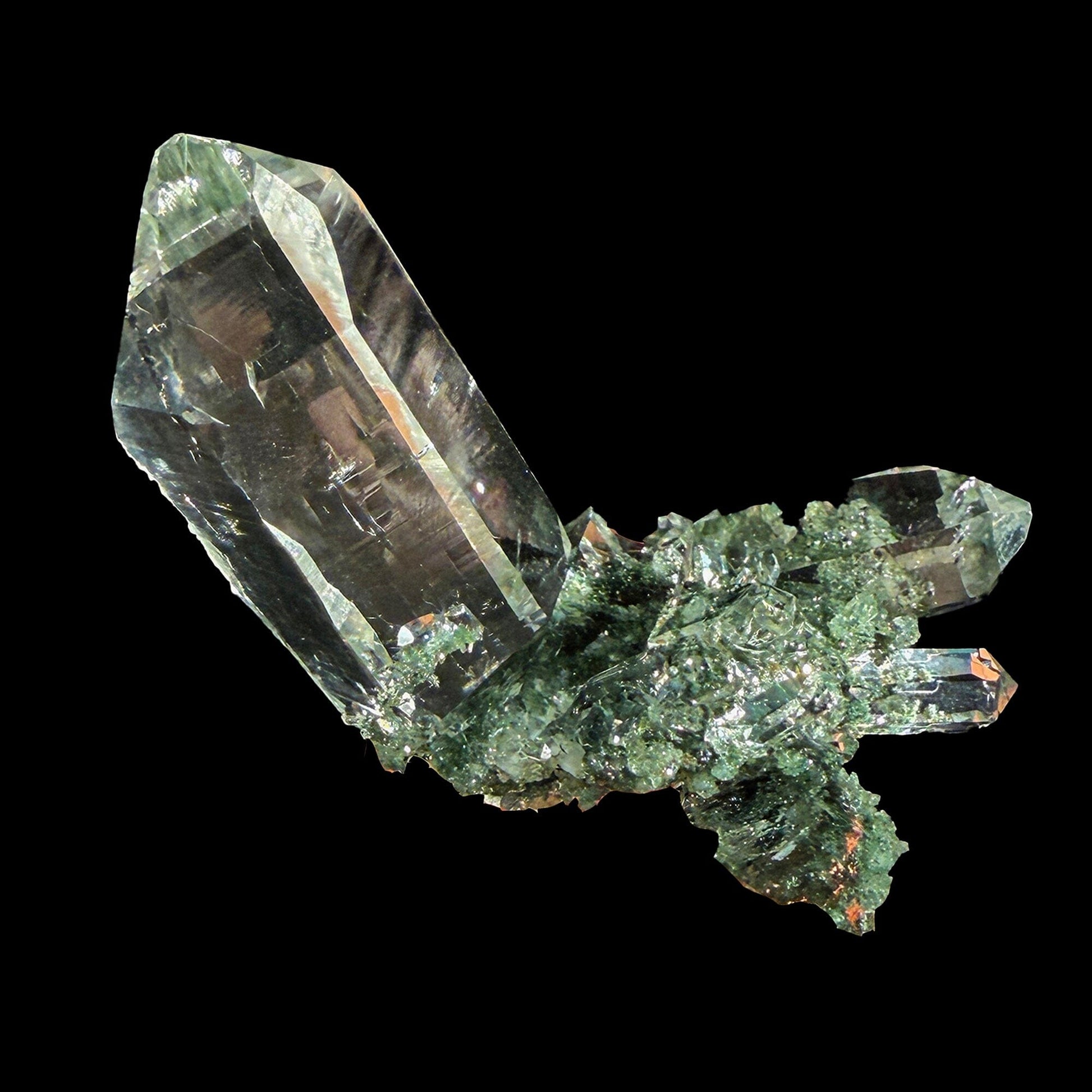 Clear Quartz Cluster – High-Vibration Crystal Points Mineral Specimen # DKT6 QUARTZ Superb Minerals 