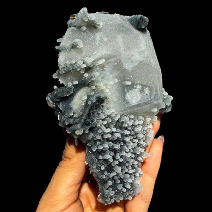 Coated Calcite with Gemmy Chalcedony Stalactites – Jalgaon, India | Rare Zeolite Mineral Specimen # DKT27 Calcite Superb Minerals 