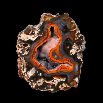 Crater Agate – Fluorescent Chalcedony Quartz Specimen from Chubut , Argentina (UV Reactive) # B 7182 Crater Agate Superb Minerals 