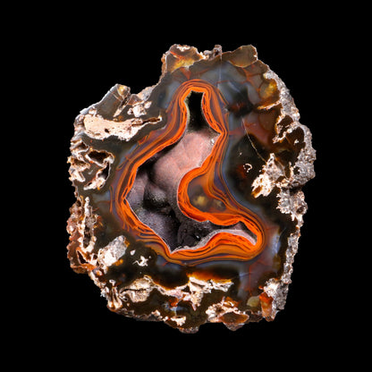Crater Agate – Fluorescent Chalcedony Quartz Specimen from Chubut , Argentina (UV Reactive) # B 7182 Crater Agate Superb Minerals 