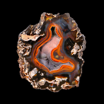 Crater Agate – Fluorescent Chalcedony Quartz Specimen from Chubut , Argentina (UV Reactive) # B 7182 Crater Agate Superb Minerals 