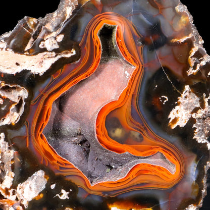 Crater Agate – Fluorescent Chalcedony Quartz Specimen from Chubut , Argentina (UV Reactive) # B 7182 Crater Agate Superb Minerals 