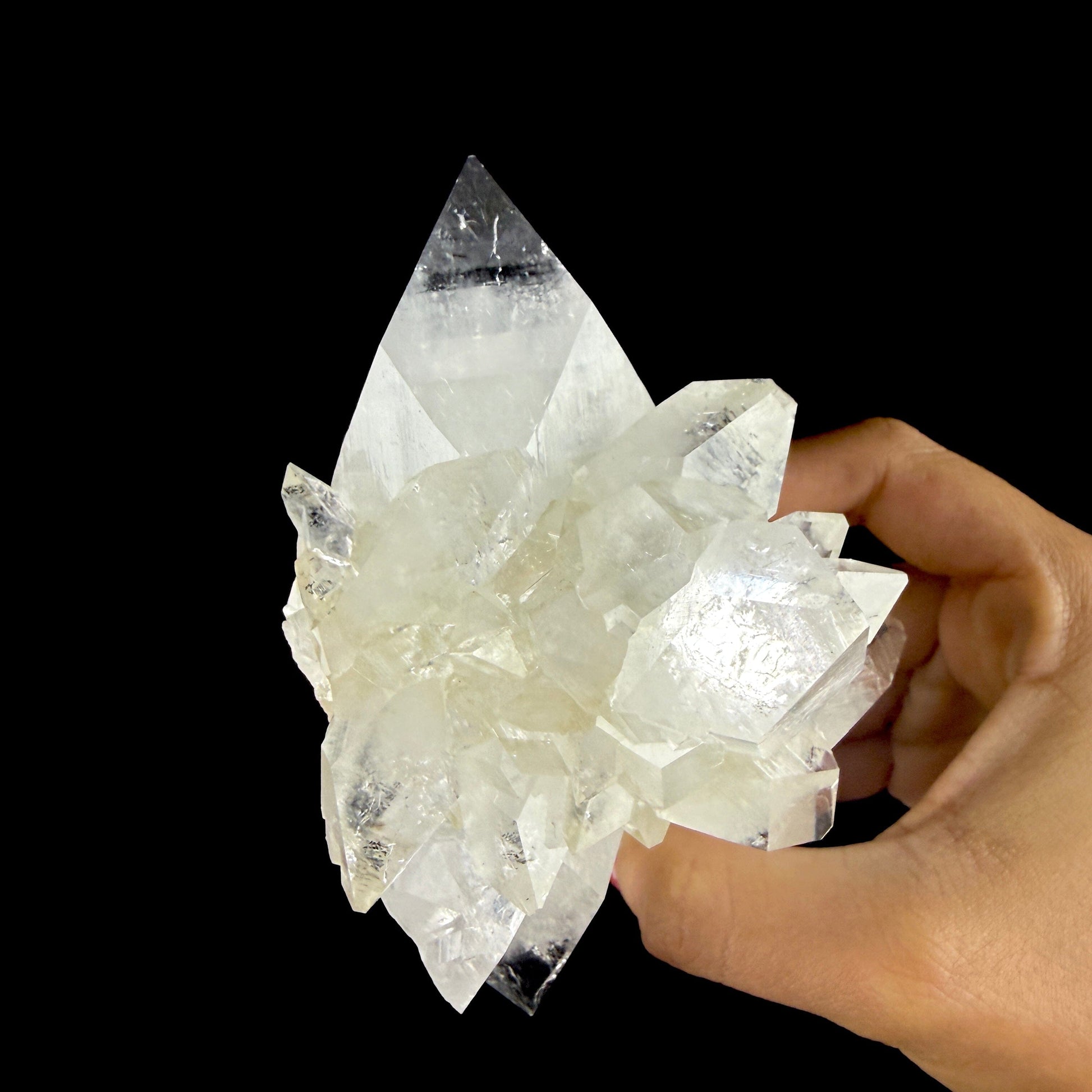 Doubly Terminated Light Green Apophyllite Crystal Cluster – Zeolite Mineral Specimen from Jalgaon # DKT111 Apophyllite Superb Minerals 