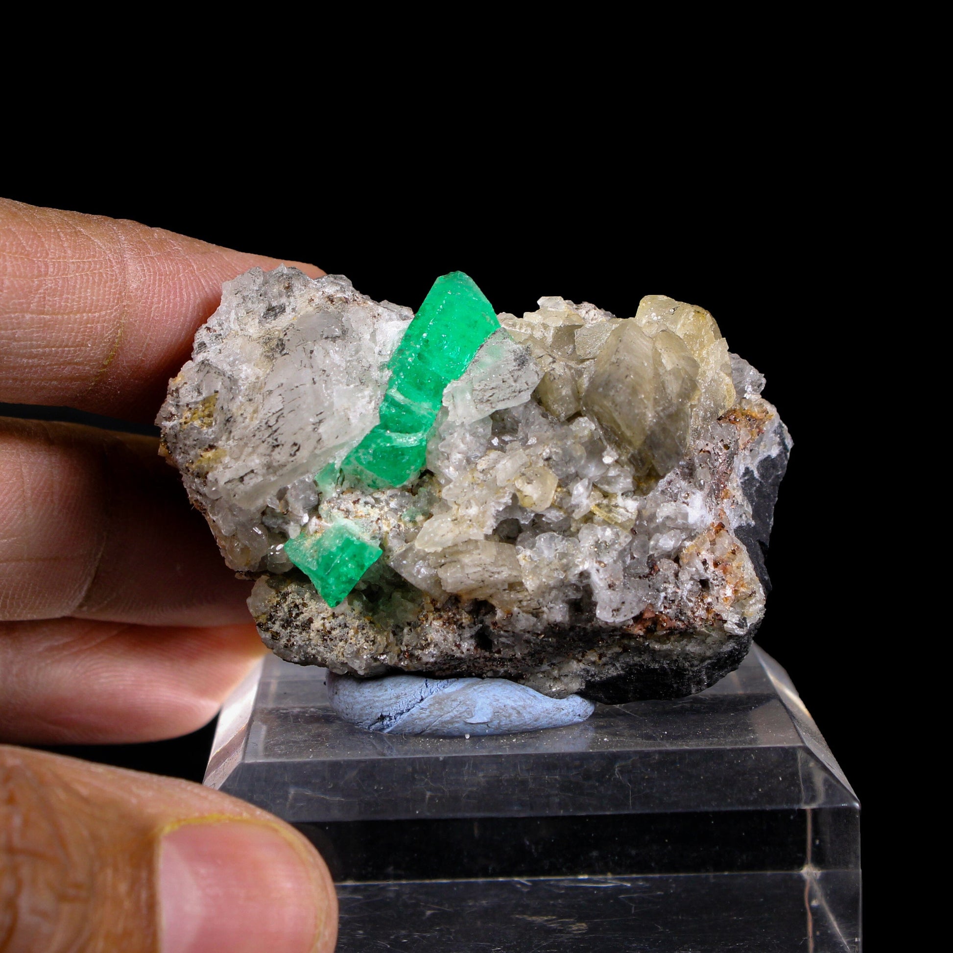 Emerald on Matrix – Premium Colombian Natural Specimen # B 7160 Emerald Superb Minerals 