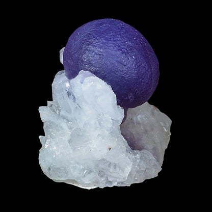 Extremely Rare Dark Purple Botryoidal Fluorite Natural Mineral Specimen – One-of-a-Kind World-Class Piece # B 7035