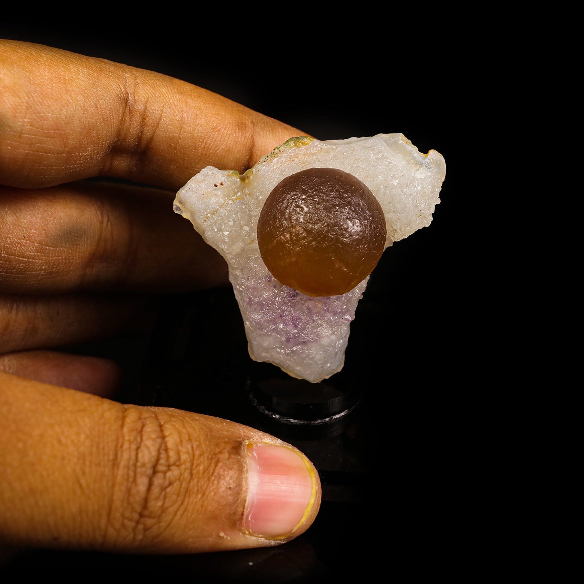 Fluorite Botridoal on Amethyst Natural Mineral Specimen # B 6833 Fluorite Superb Minerals 