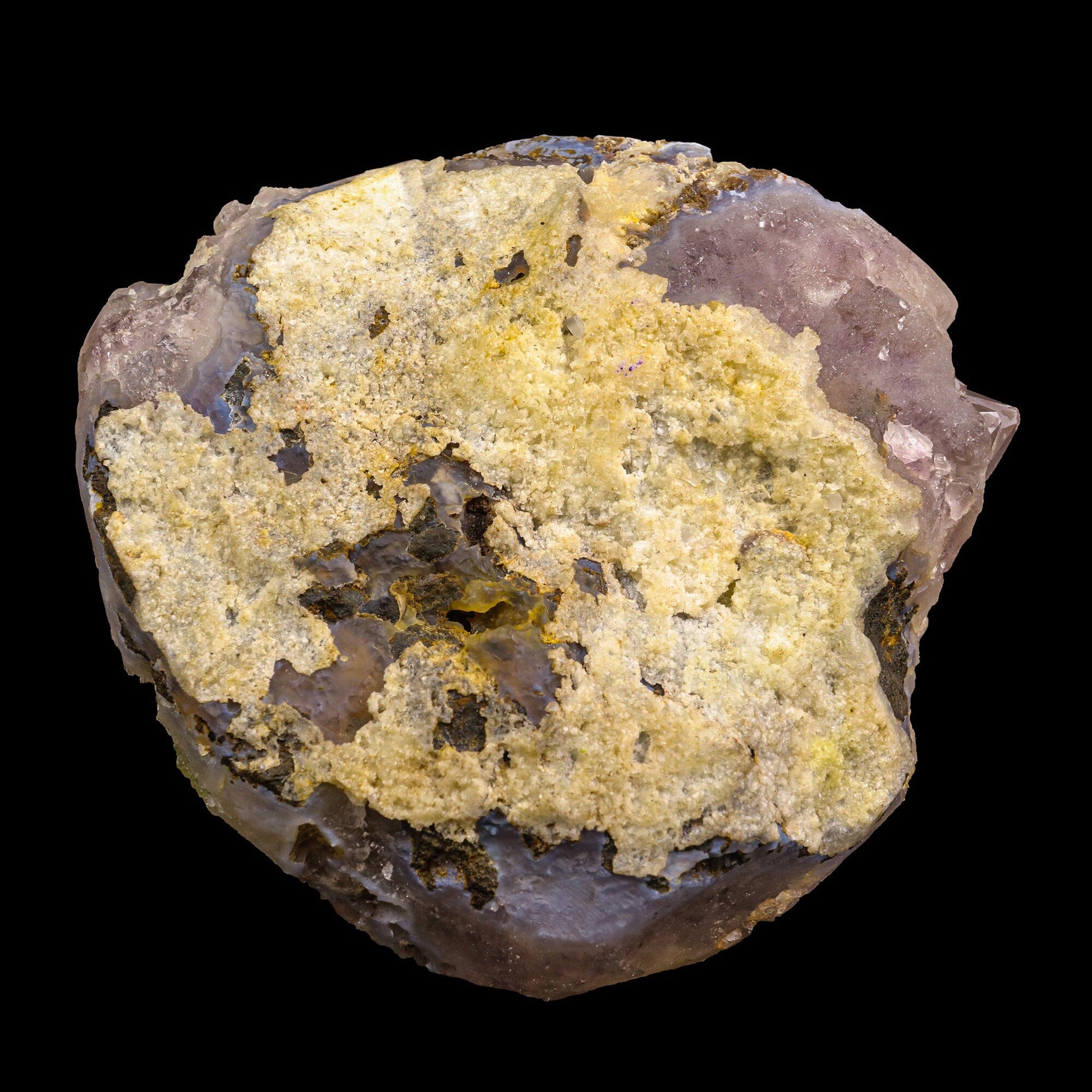 Fluorite On Amethyst  Natural mineral Specimen # B 6882