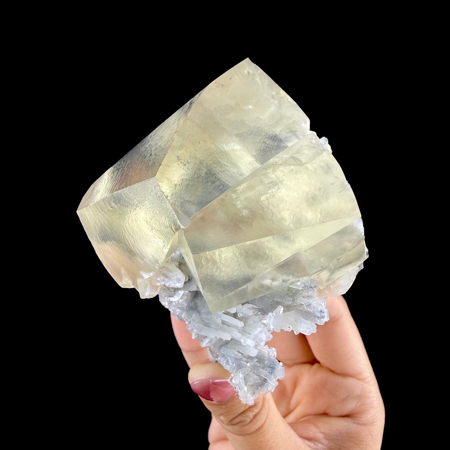 Gemmy Calcite with Stilbite & Chalcedony Matrix - Fine Collector’s Specimen from Jalgaon, India #DKT157 Calcite Superb Minerals 