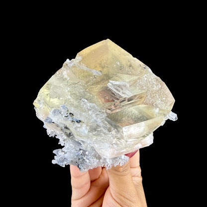 Gemmy Calcite with Stilbite & Chalcedony Matrix - Fine Collector’s Specimen from Jalgaon, India #DKT157 Calcite Superb Minerals 