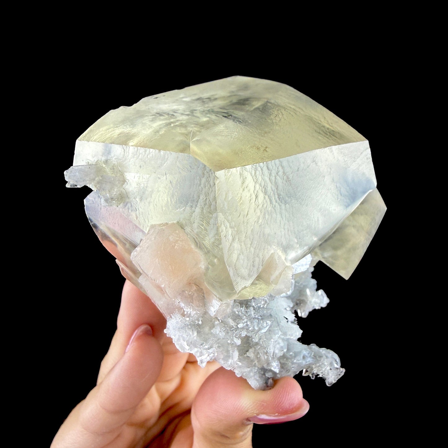 Gemmy Calcite with Stilbite & Chalcedony Matrix - Fine Collector’s Specimen from Jalgaon, India #DKT157 Calcite Superb Minerals 