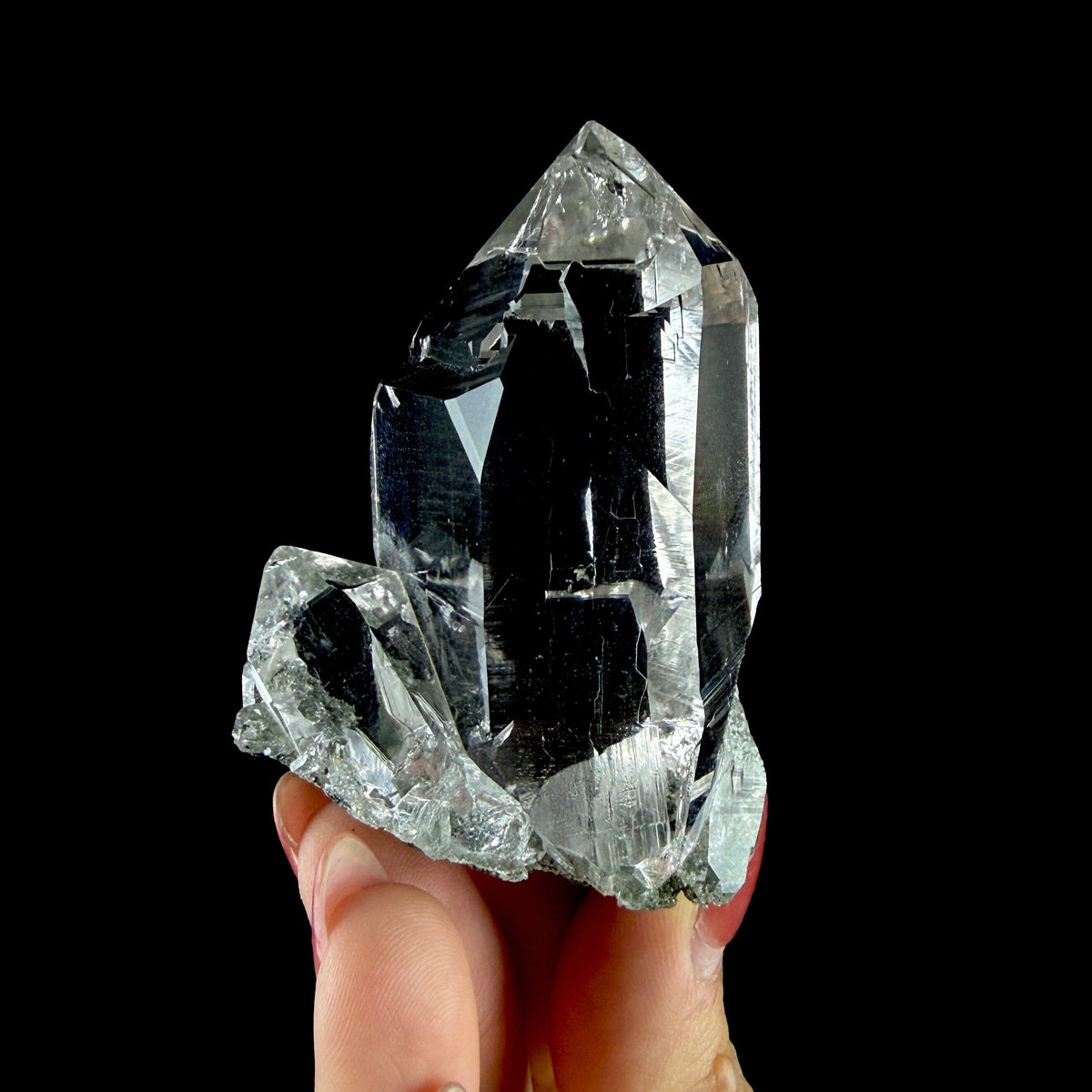 Gemmy Himalayan Clear Quartz Crystal with Sharp Facets - Fine Cabinet Specimen from Himachal Pradesh, India # DKT191 Quartz Superb Minerals 