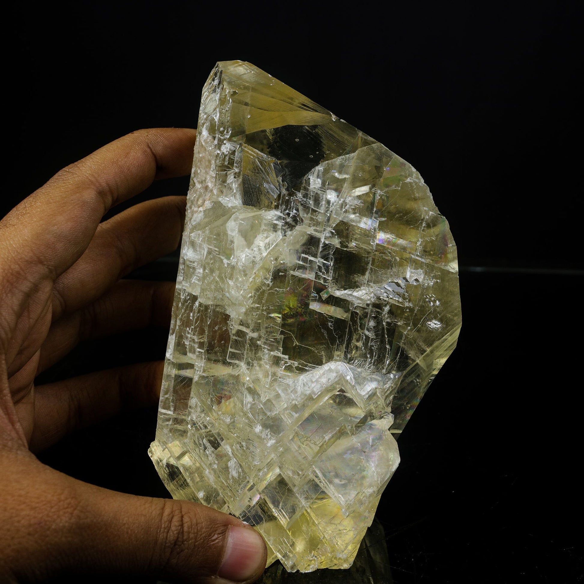Gemmy Yellow Calcite Crystal on Indian Zeolite Matrix – Rare Jalgaon, India Natural Mineral Specimen # B 7104 Calcite Superb Minerals 