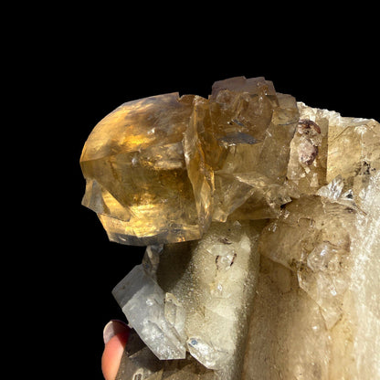 Golden Honey Calcite Crystal – Rare Indian Zeolite Specimen from Maharashtra | Terminated Collector Piece # DKT55 Calcite Superb Minerals 